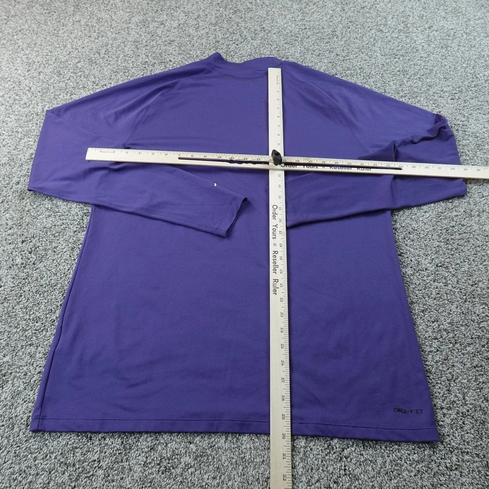 Jordan Shirt Mens XL Purple Dri FIT Golf Mock Neck Long Sleeve Tee Performance